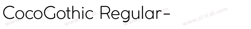 CocoGothic Regular字体转换